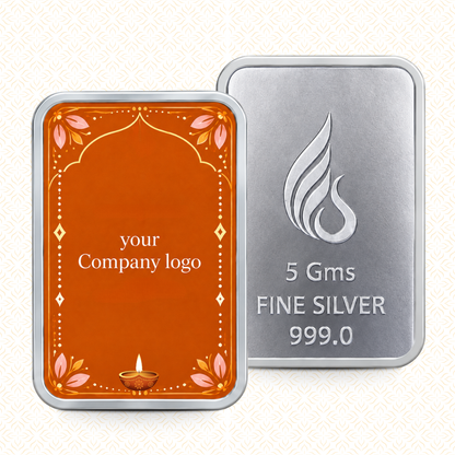 Diwali Wishes — 5g Silver Bar, Add Your Logo