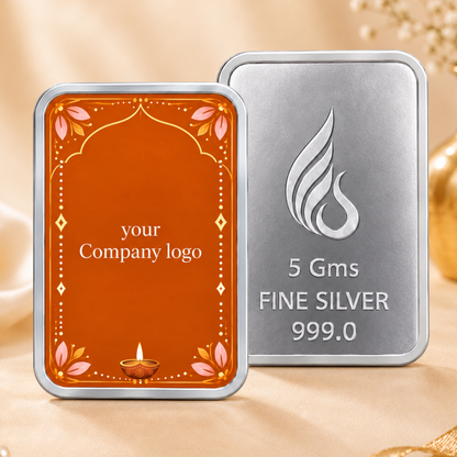 Diwali Wishes — 5g Silver Bar, Add Your Logo