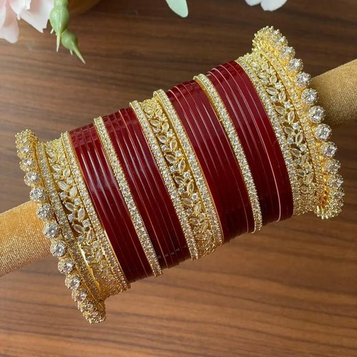 bridal maroon chura