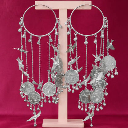 Silver Katrina Kaif Bollywood Inspired Bridal Kaleera - Customised with Motifs & Charms