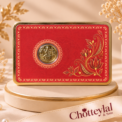 100mg Gold Lakshmi Coin | Premium Designer Gift Card