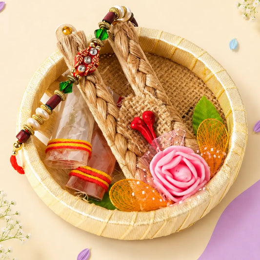 Vandan Rakhi With Mini Tilak Tray Set
