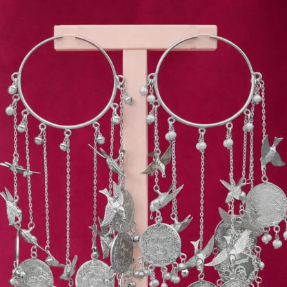 Silver Katrina Kaif Bollywood Inspired Bridal Kaleera - Customised with Motifs & Charms