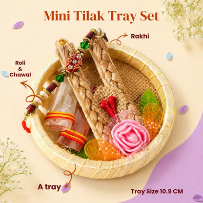 Vandan Rakhi With Mini Tilak Tray Set