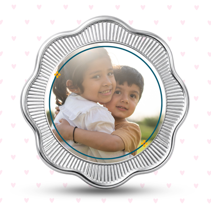 The Richest Part of My Childhood Was You – Personalised Photo Silver Coin Raksha Bandhan Gift