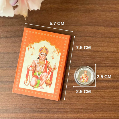 Hanuman Ji, Silver, Round Shape, 1 GM, 999 Purity Silver Coin