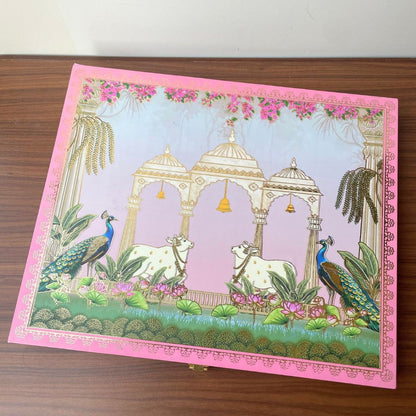 Celebration 50 Coin Box, Banyan Tree Design, Lotus Shape, Set of 25 Coins (2 Gram Each), 999 Purity - Ready To Ship