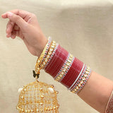 Pure Pearl Radiant Kundan Dark Red Chooda