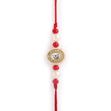 Pair Rakhi - Beatiful Kundan Oval Shape Rakhi