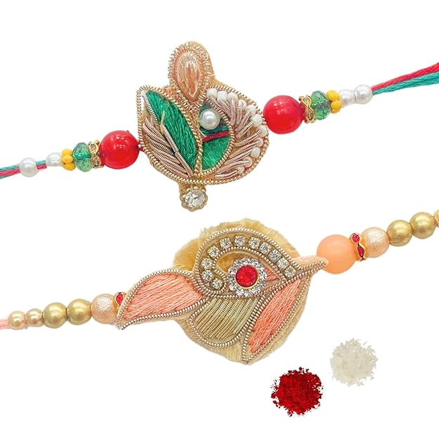 Men's Rakhi - Set of 2 Beautiful Thread Design