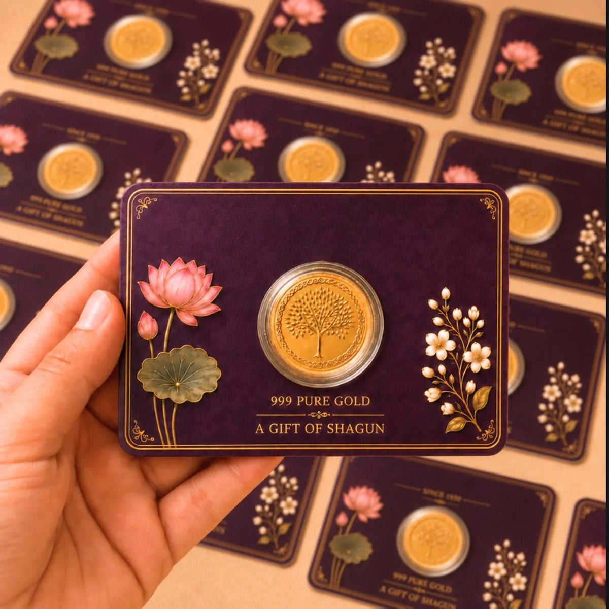 A Golden Gesture - 0.25mg Gold Coin with Card - Add Logo