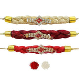 Men's Rakhi - Set of 3 Beautiful Kalawa Design