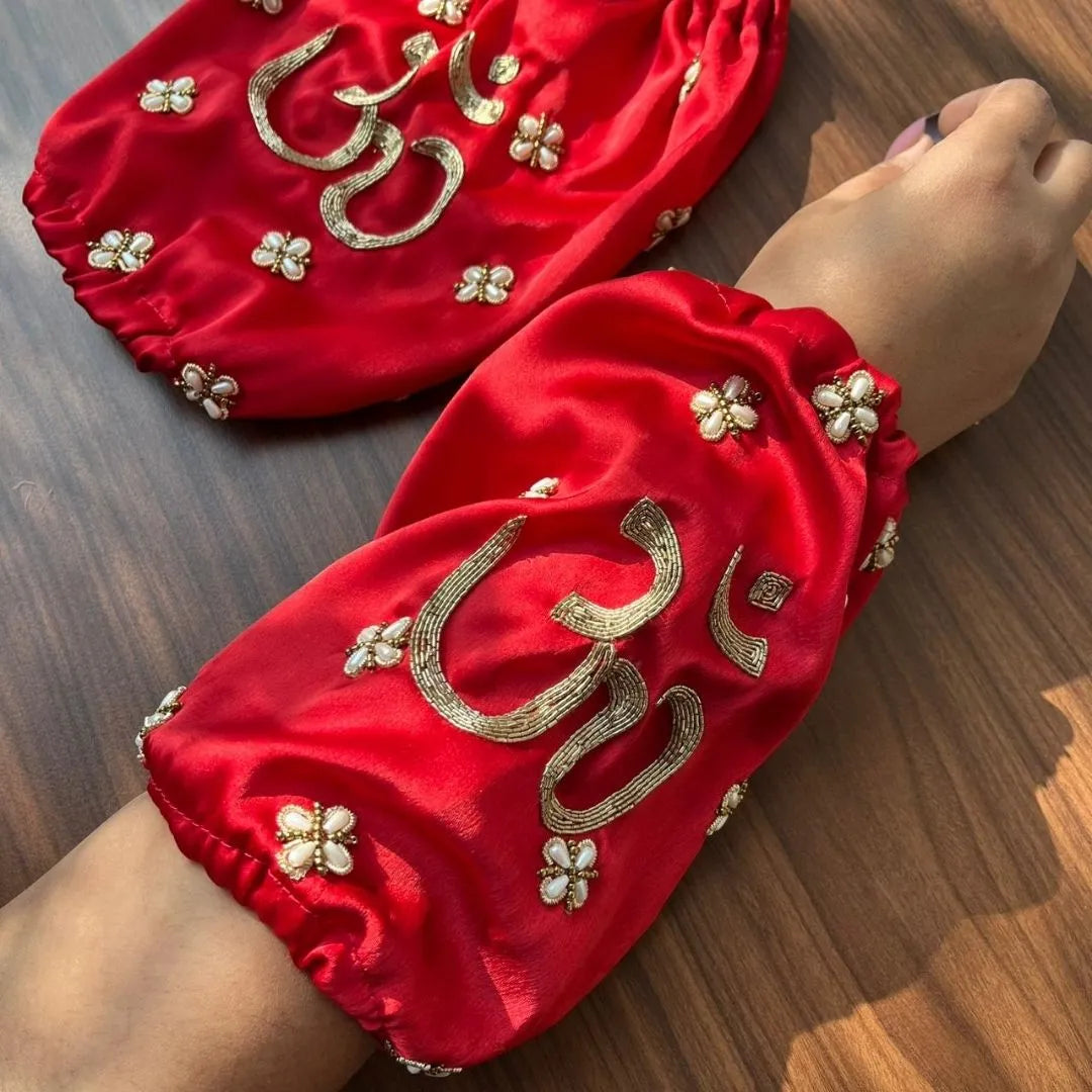 Traditional Om Design Chooda Cover for Brides