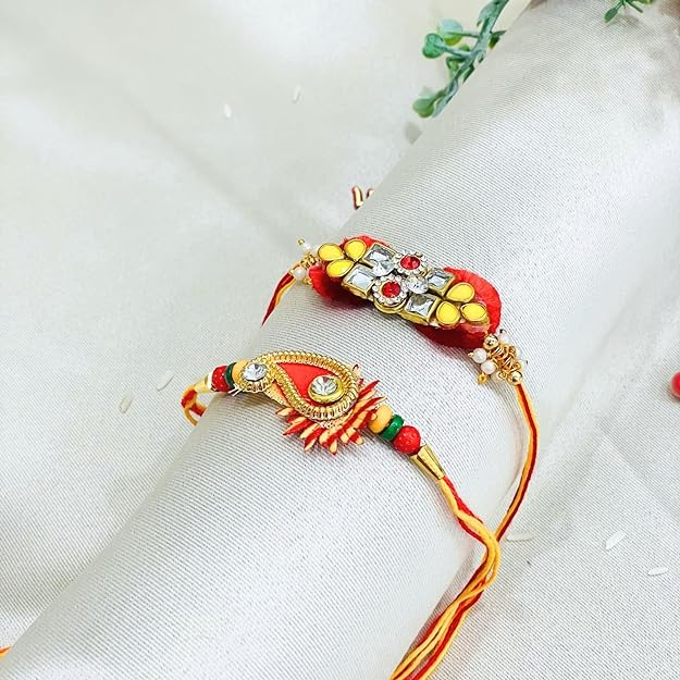 Men's Rakhi - Set of 2  Aambi Cut Design