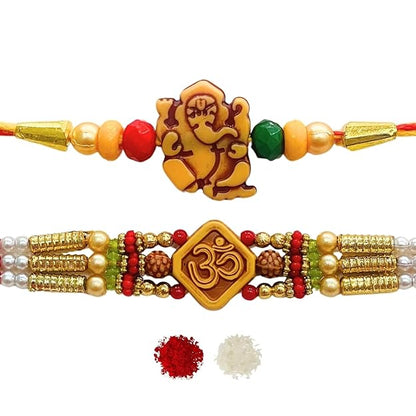 Men's Rakhi - Set of 2 Beautiful Thread Design