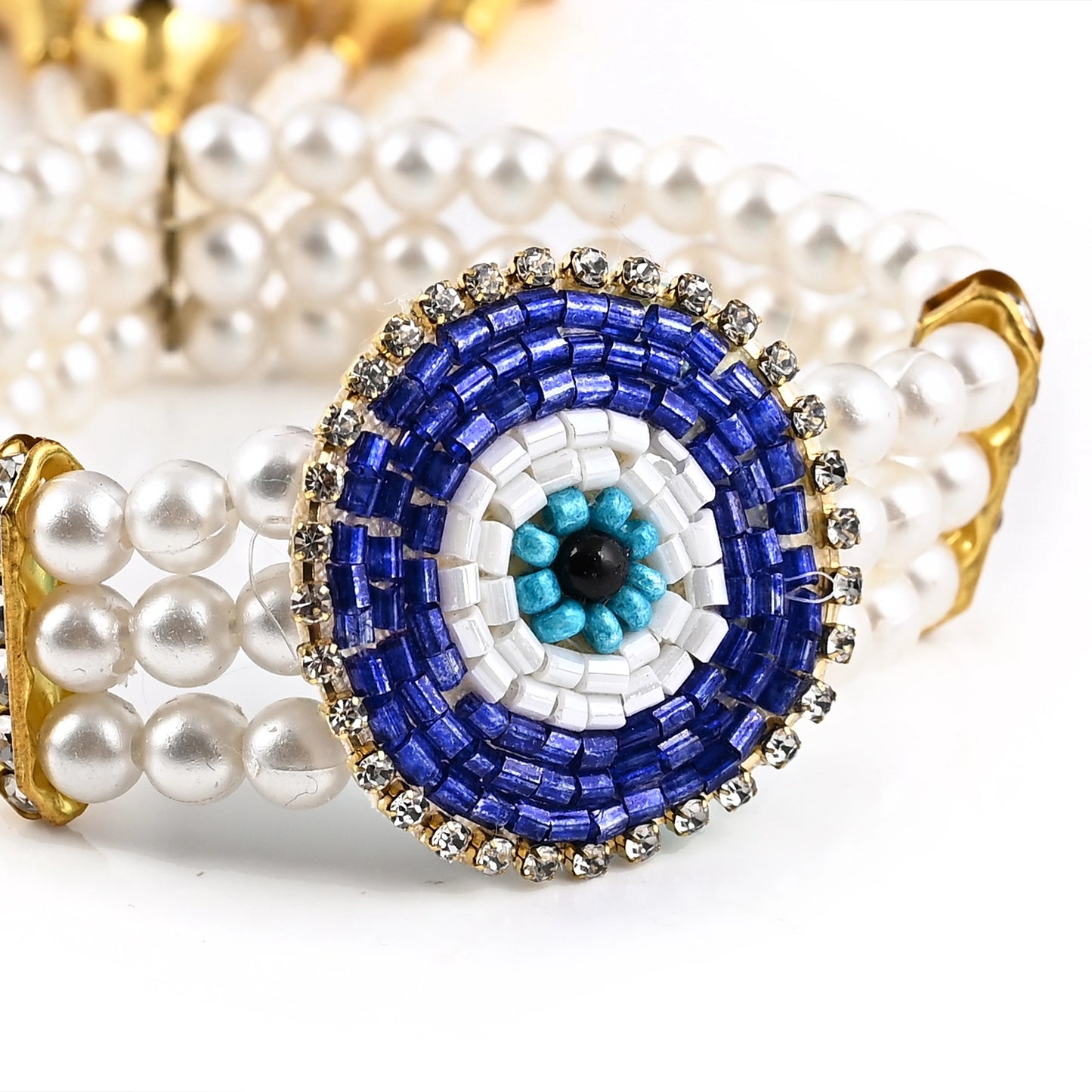 Pair Rakhi - Evil Eye  Rakhi  With Pearls