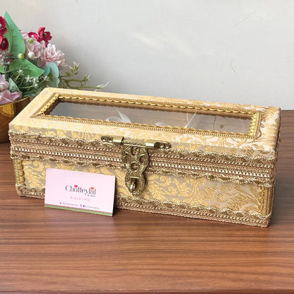Traditional Golden Chooda Box for Wedding Ceremonies