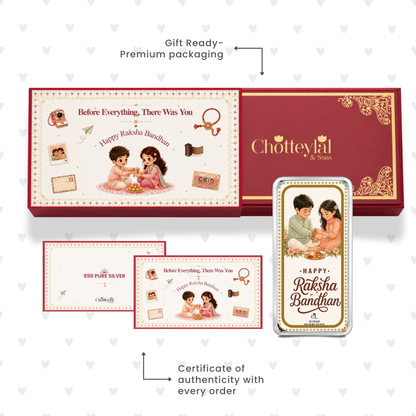 Timeless Sibling Bond Personalised Photo Silver Bar