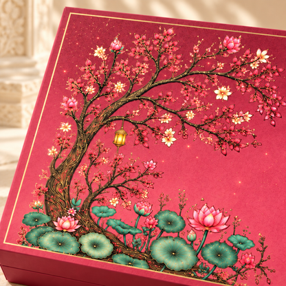 Gulabi Bagh Silver Shagun Gift Set of 7 Silver Coin Box