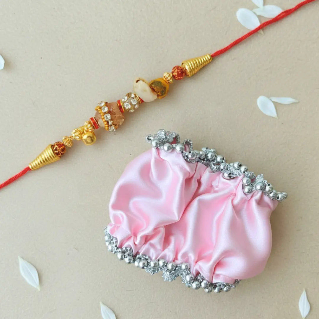 Elegant Traditional Gaana with Premium Baby Pink Cover for Weddings