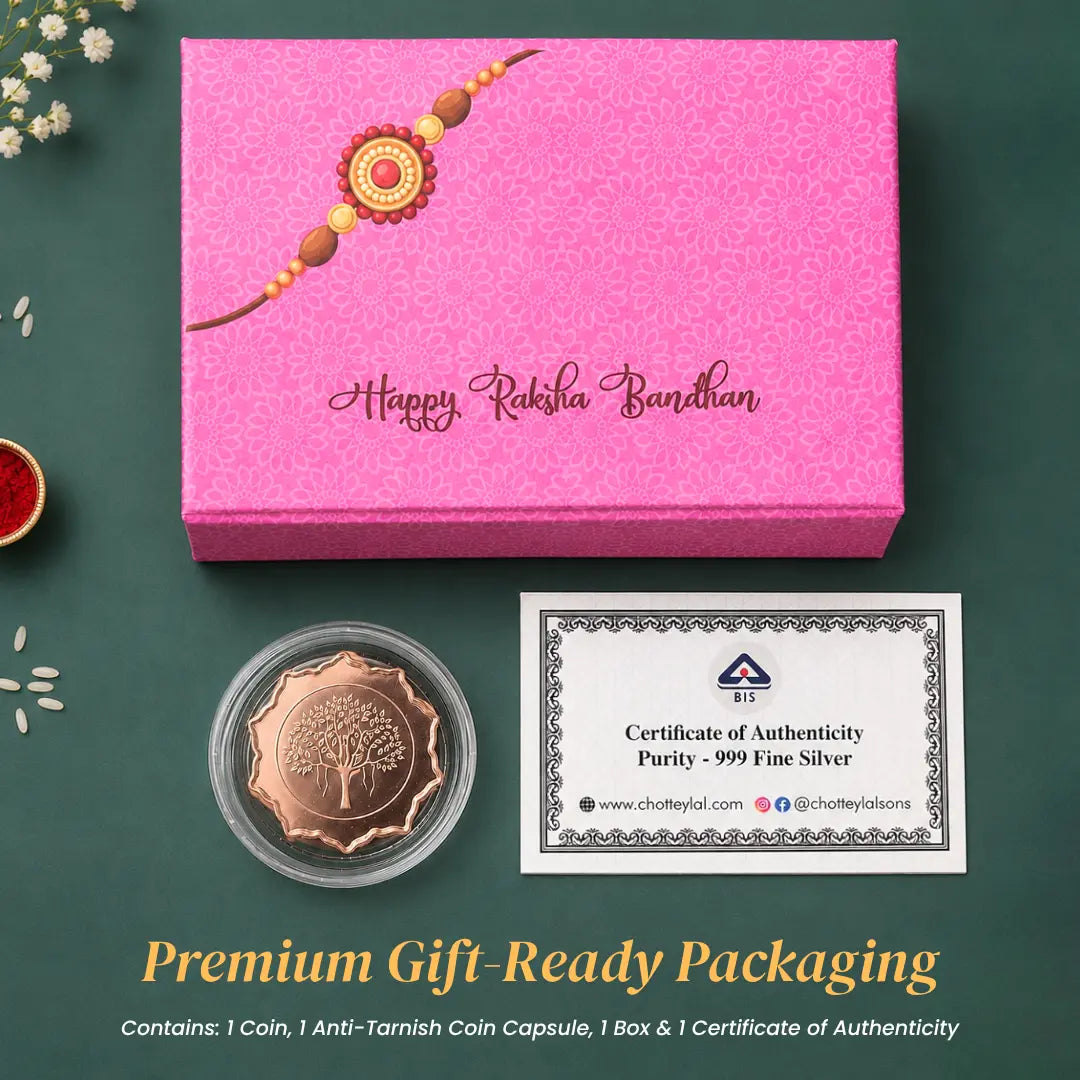 999 Pure Silver Raksha Bandhan Celebration Gift Box
