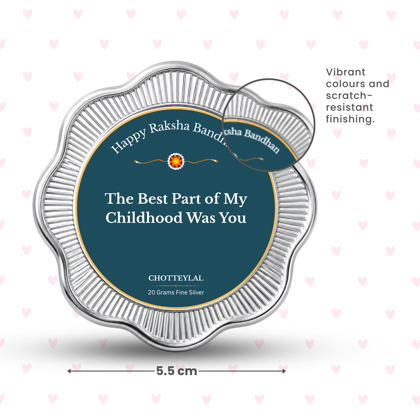 The Richest Part of My Childhood Was You – Personalised Photo Silver Coin Raksha Bandhan Gift