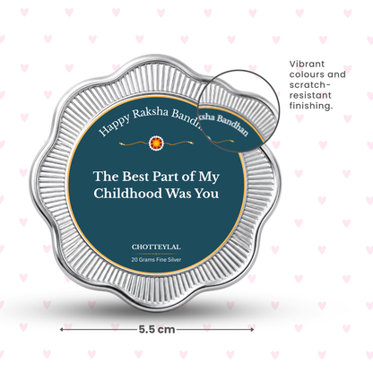 The Richest Part of My Childhood Was You – Personalised Photo Silver Coin Raksha Bandhan Gift