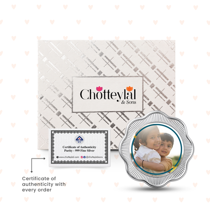The Richest Part of My Childhood Was You – Personalised Photo Silver Coin Raksha Bandhan Gift