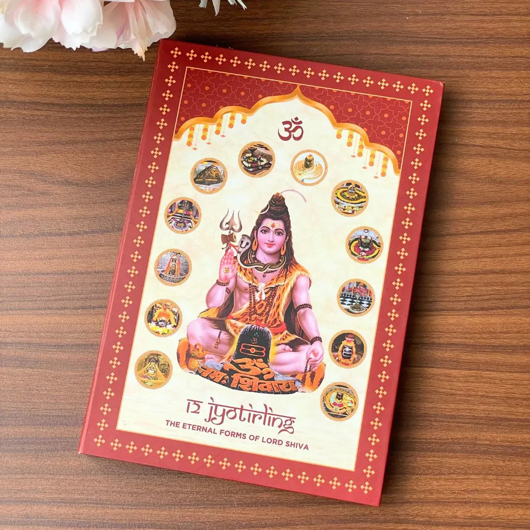 12 Jyotirling, Silver, Folder Box, 12 Coin (1 gm Each), 999 Purity Silver Coins