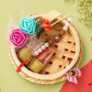 Arpan Rakhi With Mini Tilak Tray Set