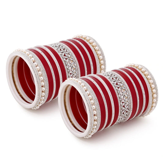 Maroon Hand Finish Designer Wedding | Bridal chura