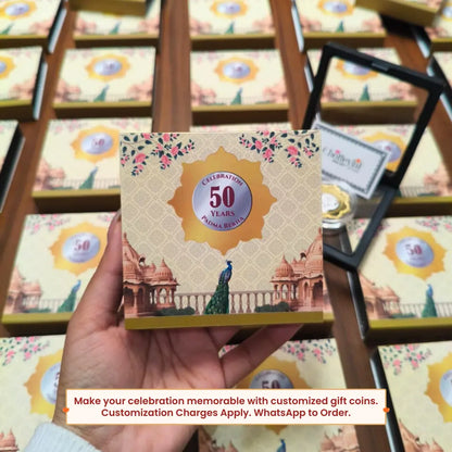 Lotus In Hand, Gold Finish, Lotus Shape, Single (5 Gram), 999 Purity Silver Coin - Ready To Ship