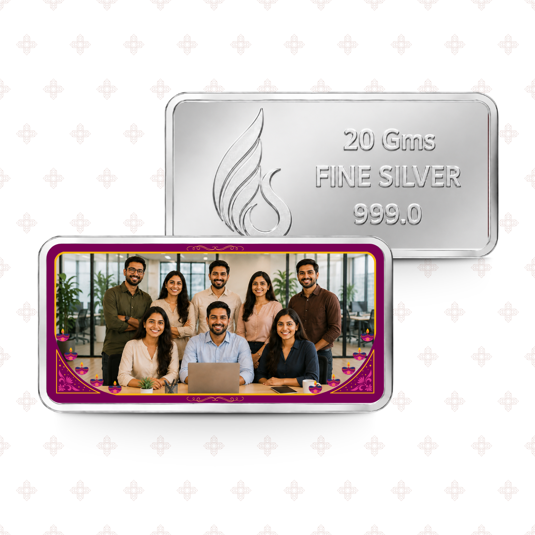 A Special Memory Diwali Gift - Add Photo – 20g 999 Silver Bar