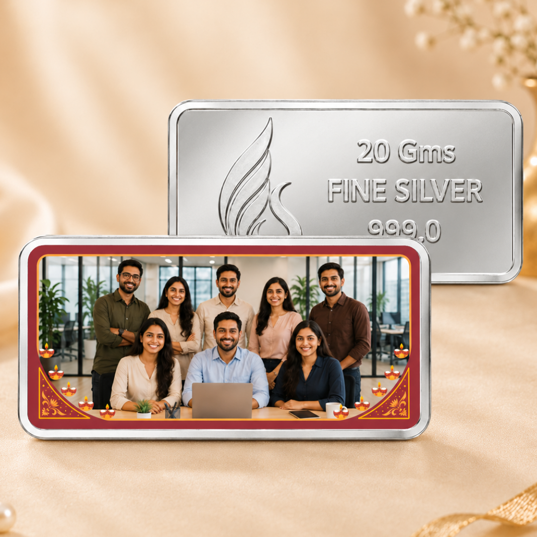 A Special Memory Diwali Gift - Add Photo – 20g 999 Silver Bar