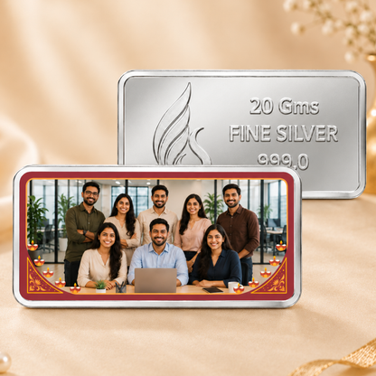 A Special Memory Diwali Gift - Add Photo – 20g 999 Silver Bar