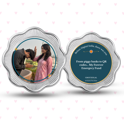 My Forever Emergency Fund – Personalised Photo Silver Coin Raksha Bandhan Gift