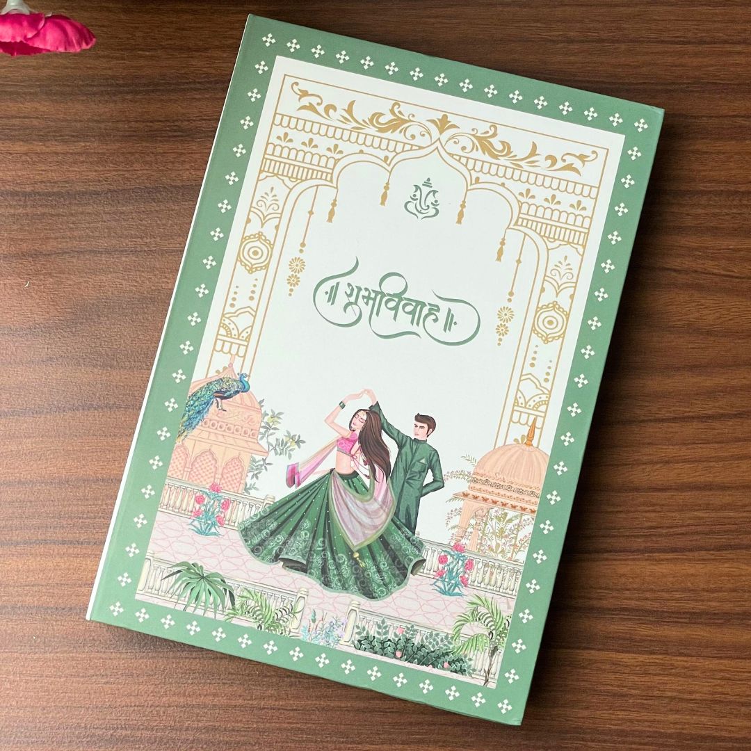 SubhVivah, Silver, Green Folder Box, 6 Coins (1 GM Each), 999 Purity Silver Coins