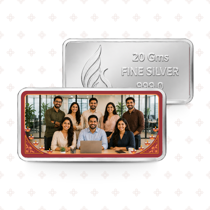 A Special Memory Diwali Gift - Add Photo – 20g 999 Silver Bar