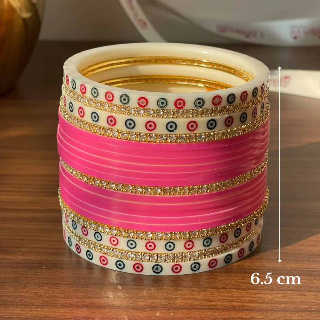 Pink Semi Pearl Bridal Chooda – Chotteylal & Sons