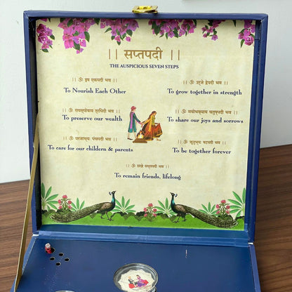 Musical 7 Vachan Baraati Coin Box Set, Round Shape, 999 Purity - Ready To Ship