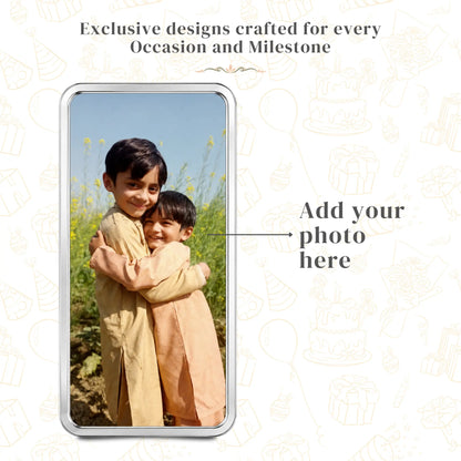 Born To Shine Happy Birthday Custom Silver Coin — Add Photo & Name