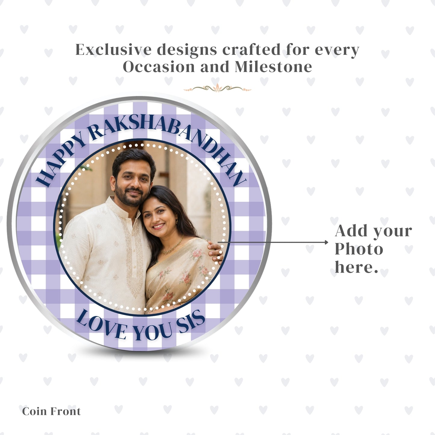 Forever Bond Personalised Raksha Bandhan Silver Coin Gift for Sister