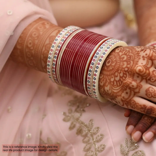 Pure Pearl Enchanting Dark Red Chooda