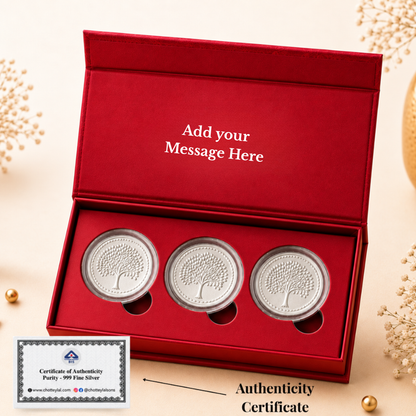 The Tree of Life – Set of 3 Pure Silver Coins, 1g Each