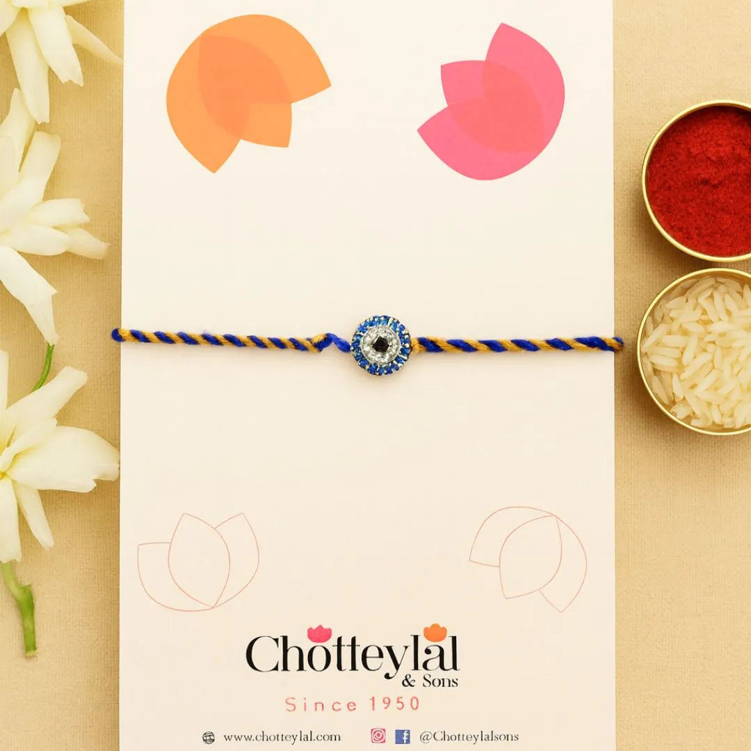 Elegant Silver Rakhi for Brother – Classy Fancy Design