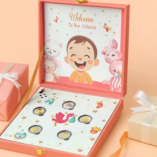 Musical Unisex Baby Coin Box, Set of 5 Coins (2.5 g Each)