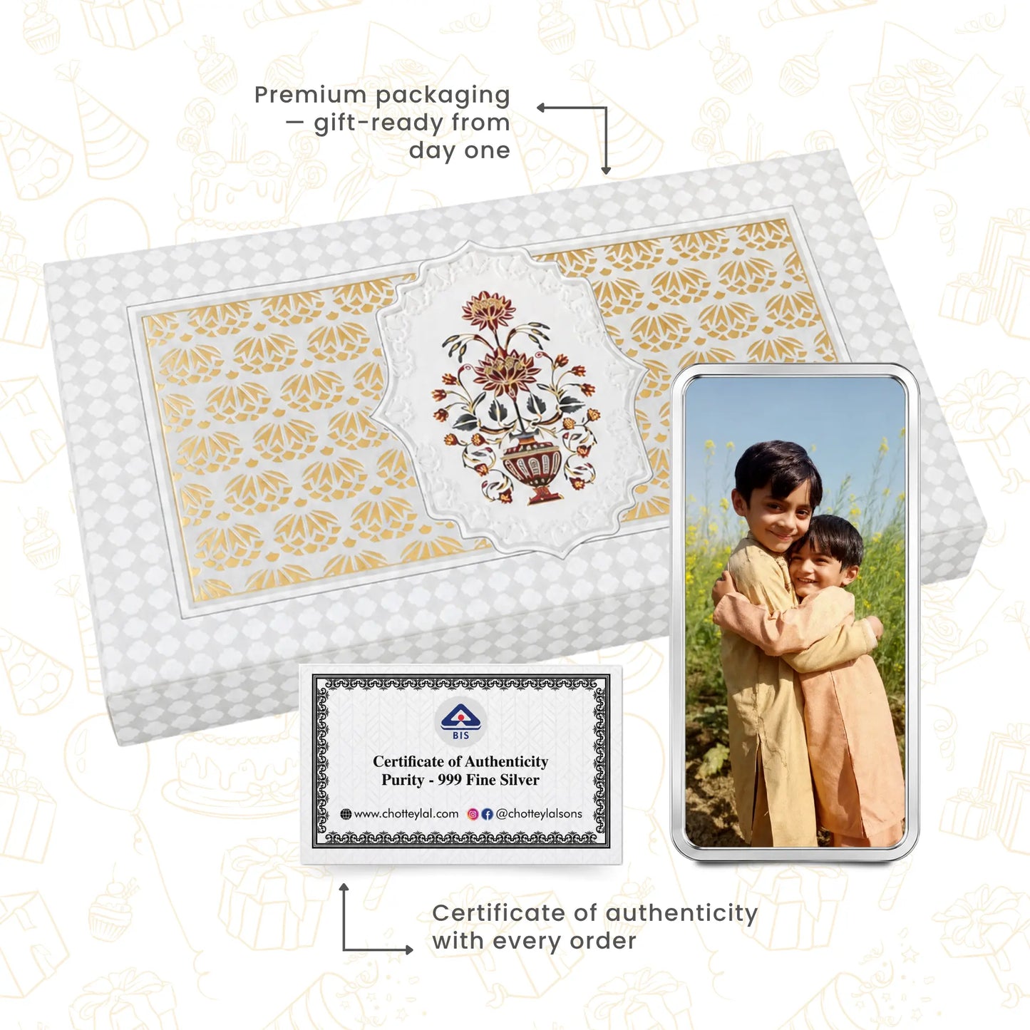 Born To Shine Happy Birthday Custom Silver Coin — Add Photo & Name