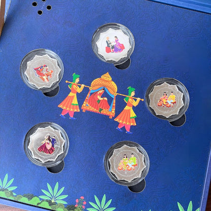 Musical 7 Vachan Baraati Coin Box Set, Round Shape, 999 Purity - Ready To Ship