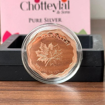 Banyan Tree, Silver, Octagon Shape, Rose gold finish, 5 gm, 999 Purity Silver Coin - Ready To Ship