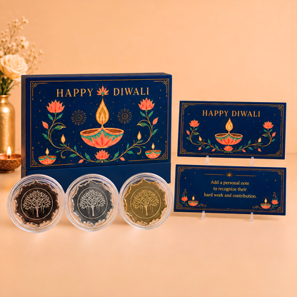 Shubh Deepawali - 6g Banyan Tree Star Set - Add Logo/Message